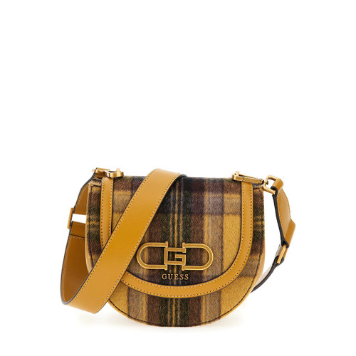 Guess Fleet Mini Saddle Crossbody Bag Mustard | Kilkenny Design