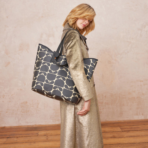 Orla Kiely Carryall Large Tote Block Flower Monochrome | Kilkenny