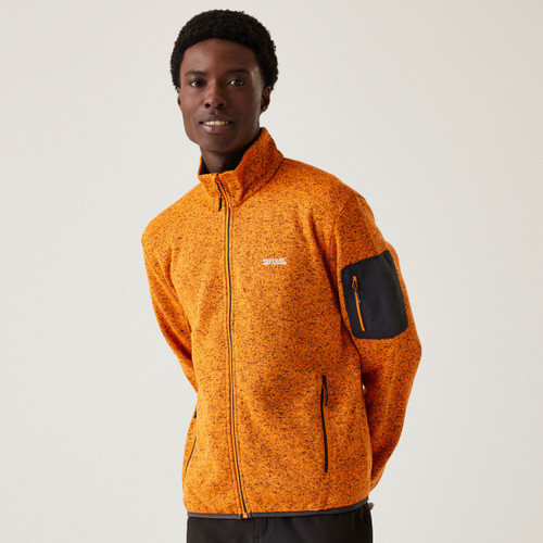 Men's Newhill Full Zip Fleece Orange Pepper Kilkenny Design