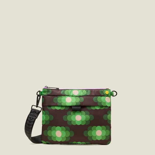 Quadrant Crossbody – Flower Haze Neon Green Kilkenny Design