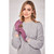 Ladies Luxury Wool Golves With Cuff Detail Mauve