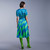 Aura Dress Strong Blue & Poison Green