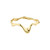 Moon Recycled Bangle Gold Plated 