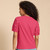 Bella Broderie Mix Top Mid Pink
