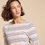 Sydney Boat Neck T-Shirt Ivory Multi 