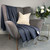 Collection Faded Denim Herringbone Throw 