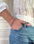 Baguette Bangle Yellow Gold/Pink 