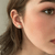Halo Stud Earrings Gold/White Opal 