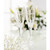 Floral Bride & Groom Flute Pair