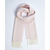 Pink & White Herringbone Cashmere Blend Scarf