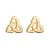 Gold Plated Trinity Knot Stud Earrings