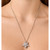 Lyra Necklace Silver Crystal  