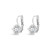 Silver Solitaire Set French Clip Earrings