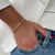 Gold & Cubic Zirconia Single Row Bangle