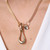 Avie Gold Long Hoop 2-In-1 Necklace
