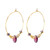 Amara Drop Hoops - Amethyst