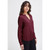 IHMAIN Notch Neck Blouse Port Royale