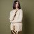 Cosmic Metallic Edge-to-Edge Aran Cardigan Gold