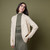 Cosmic Metallic Edge-to-Edge Aran Cardigan Gold