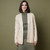 Cosmic Metallic Edge-to-Edge Aran Cardigan Gold