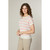 Coral Textured Stripe Knit Top