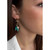 Gold Hoop Earrings with Turquoise Charms Gold Hoop Earrings with Turquoise Charms
