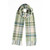 Green/Turq/Cream Tartan Lambswool scarf 