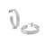 Baguette CZ Hoop Earrings – Silver-Plated