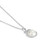 Pearl & Clear Stone Pendant – Silver-Plated