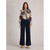 Belle Cord Wide Leg Trousers – Navy