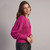Chichi Balloon Sleeve Cardigan - Pink