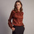 Brodie Front Twist Blouse - Brown Brodie Front Twist Blouse - Brown