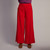 Wide Leg Crepe Pants - Red