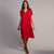 Aura A-Line Dress - Red