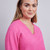 Blake V-Neck Jumper - Pink