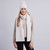 Danielle Brick Textured Knitted Scarf - Cream