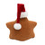 Sitting Cookie Star In Santa Hat Brown Small
