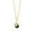 Gold/Malachite T-Bar Charm Necklace