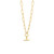 Gold/CZ T-Bar Necklace