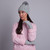 Dolly Diamante Hat & Glove Gift Set (Grey) - With Gift Box