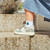Ladies Lucky Shamrock Ankle Socks - White