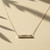 Yellow Gold-Plated Sterling Silver Engravable Bar Necklace (3cm)