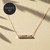 Yellow Gold-Plated Sterling Silver Engravable Bar Necklace (3cm)