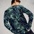 Olive Print Crew Neck Jumper - Blue Print