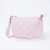 Emilia Diagonal Quilted Nylon & Leather Crossbody Bag – Pink