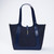 Eleanor 2-in-1 Suede Leather Tote – Navy