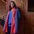 Chameleon Double Faced Scarf – Red/Navy
