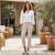 Bella 7/8 Length Trousers - Sand