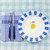 Blue & White Fabric Gingham Napkins/Tea Towels - 4 Pack