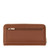Janie Logo Large Wallet - Cognac